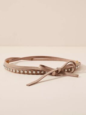 ADA Evita Pearl Wrap Leather Belt Pale One Size NWT